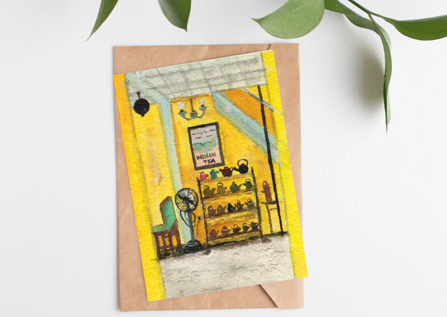 Fort Kochi Tea Cafe — A6 Postcards by Aishwarya Ashok